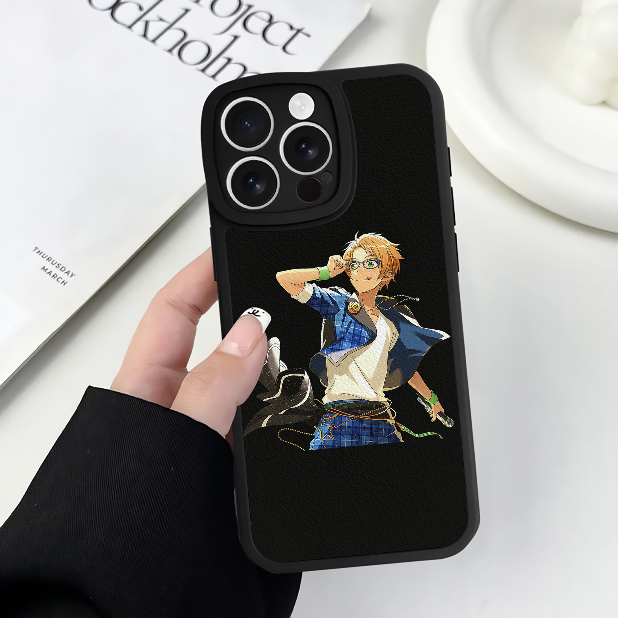 （画像用） あんさんぶるスターズ! Ensemble Stars 【iPhone 16シリーズ対応】シリコンスマホケース（レザー調） 材質：シリコン